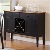 Steve Silver Company Candice Server in Oak and  Black