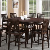 Steve Silver Company Candice Counter Dining Table with Butterfly Leaf in Dark Espresso
