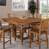 Steve Silver Company Candice Counter Height Dining Table with Butterfly Leaf in Oak