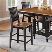 Steve Silver Company Candice Counter Height Dining Chair in Oak and  Black