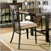 Steve Silver Company Crosby Side Dining Chair in Black Metal and Espresso Wood