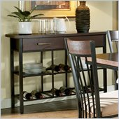 Steve Silver Company Crosby Server in Black Metal and Espresso Wood