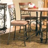 Steve Silver Company Thompson Counter Height Dining Chair in Metal and Cherry Finish