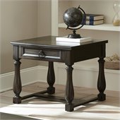 Steve Silver Company Leona End Table in Dark Hand Rubbed Finish