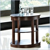Steve Silver Company Crestview Oval End Table in Espresso Finish