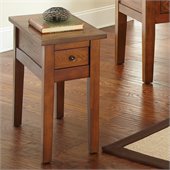 Steve Silver Company Desoto Chairside End Table in Dark Oak Finish