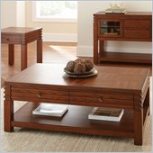 Steve Silver Company Lambert Modern Cocktail Table in Multi-Step Cherry Finish