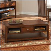 Steve Silver Company Bolivar Cocktail Table with Caster in Multi-Step Cherry Finish