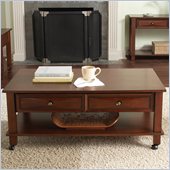 Steve Silver Company Mason Cocktail Table with Casters in Cherry