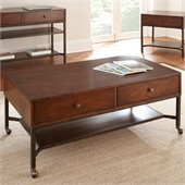 Steve Silver Company Hayden Cocktail Table with Casters in Light Espresso