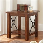Steve Silver Company Rosewood End Table in Chestnut Finish