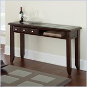 Steve Silver Company Murphy Sofa Table in Multi-Step Rich Espresso with Inset Glass