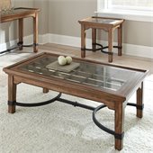 Steve Silver Company Levante Cocktail Table in Hand Rubbed Tobacco Finish