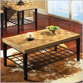 Steve Silver Company Belize Cocktail Table in Light Oak Veneers