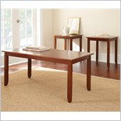 Steve Silver Company Angel 3 Pack Occasional Cocktail and End Tables Set in Cherry