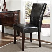 Steve Silver Company Chamberlain Parsons Chair with Black Vinyl Upholstery