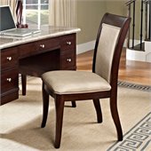 Steve Silver Company Marseille Side Chair with Cream Vinyl Upholstery