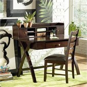 Steve Silver Company Sao Paulo Desk with Hutch in Rich Multi-Step Espresso