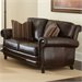Steve Silver Company Chateau Leather Loveseat in Antique Chocolate Brown