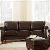 Steve Silver Company Biltmore Leather Sofa in Cocoa Brown