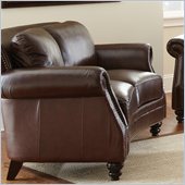 Steve Silver Company Biltmore Leather Loveseat in Cocoa Brown