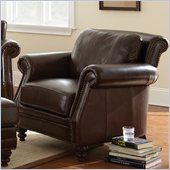 Steve Silver Company Biltmore Leather Chair in Cocoa Brown
