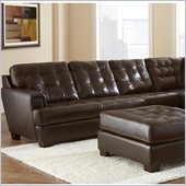Steve Silver Company Soho Leather Sofa in Ebony Brown