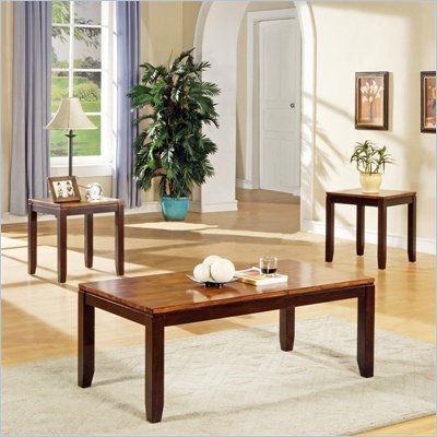 Steve Silver Company Abaco 3 Piece Cocktail Table Set in Acacia Finish