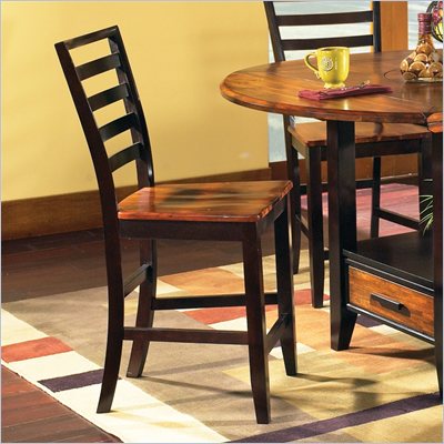 Steve Silver Company Abaco Wood Counter Height Side Chair in Mahogany and Cherry