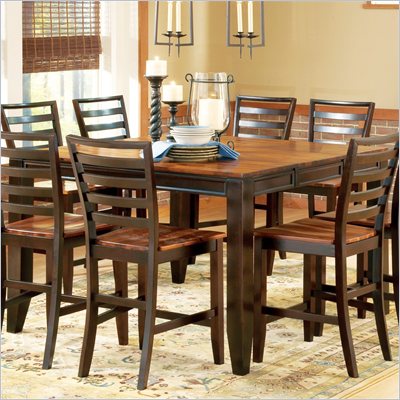 Steve Silver Company Abaco Counter Height Dining Table in Cherry and Mahogany Finish