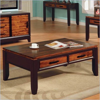 Steve Silver Company Abaco Rectangular Wood Top Coffee Table in Espresso