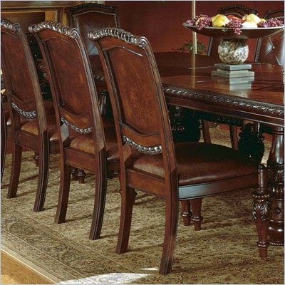 Leather Dining Chair on Steve Silver Antoinette Leather Dining Side Chair Ay200s