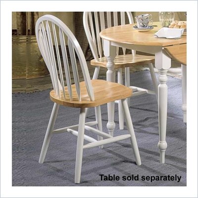 Steve Silver Company Atkins Arrowback Wood Dining Side Chair in White