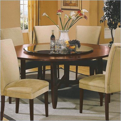 Steve Silver Company Avenue Round Casual Dining Table in Dark Rich Cherry Finish