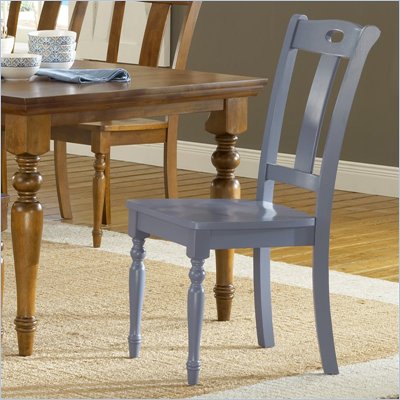 Steve Silver Company Barbados Wood Casual Side Chair in Blue Finish
