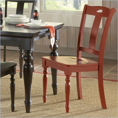 Steve Silver Company Barbados Wood Casual Side Chair in Red Finish