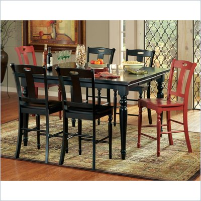Steve Silver Company Barbados 7 Piece Counter Height Dining Set in Chocolate