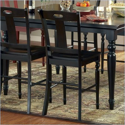 Steve Silver Company Barbados Casual Wood Counter Side Chair in Chocolate Finish