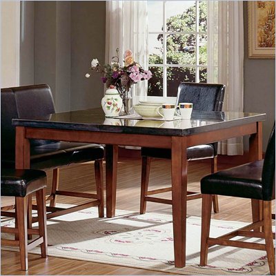 Steve Silver Company Bello Granite Counter Height Dining Table in Cherry
