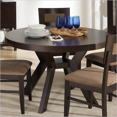 Steve Silver Boulevard Round Casual Dining Table in Merlot