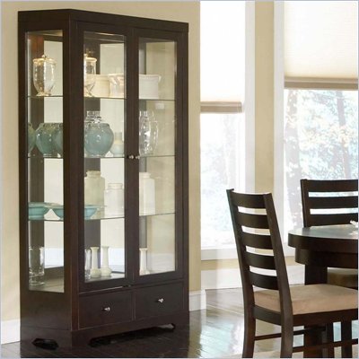 Steve Silver Boulevard Dark Merlot Curio China Cabinet