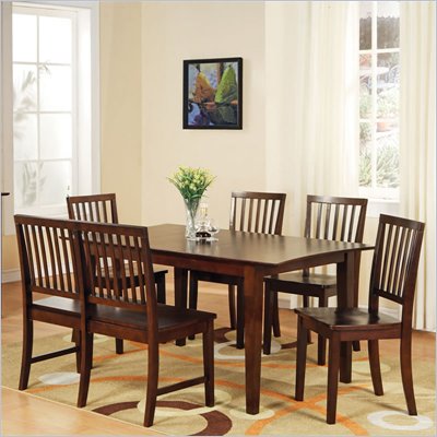 Steve Silver Company Branson 7 Piece Dining Set in Espresso