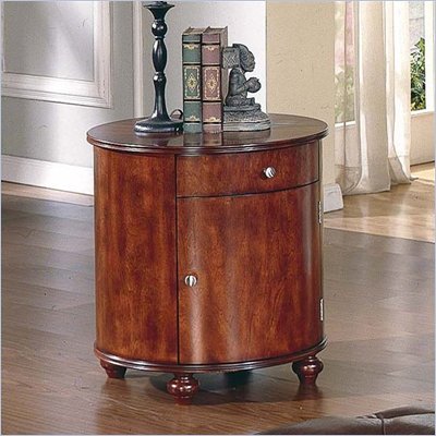 Steve Silver Company Brewster Barrel End Cherry Table