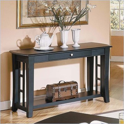 Steve Silver Company Cassidy Black Sofa Table