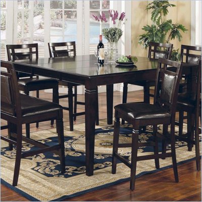 Steve Silver Company Deluca Square Counter Height Dining Table in Dark Merlot