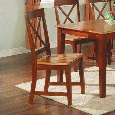 Steve Silver Company Kingston Wood Dining Side Chair in Cherry