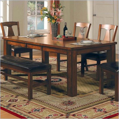 Steve Silver Company Lakewood Rectangular Casual Dining Table in Rich Oak Finish