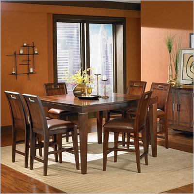 Steve Silver Company Lusaka 7 Piece Counter Height Dining Set (Free Chair Included)