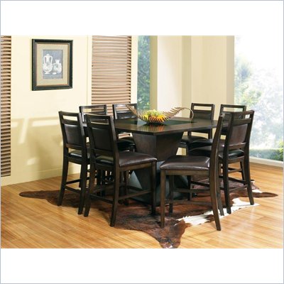 Steve Silver Company Malbec Counter Table with 8mm Black Glass Insert
