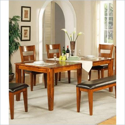 Steve Silver Company Mango Table with 18 Inch Butterfly Leaf in Light Oak